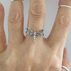 Sterling Silver Dragonfly Ring, Spirit Bugs, Insect Rings, Animal Jewelry